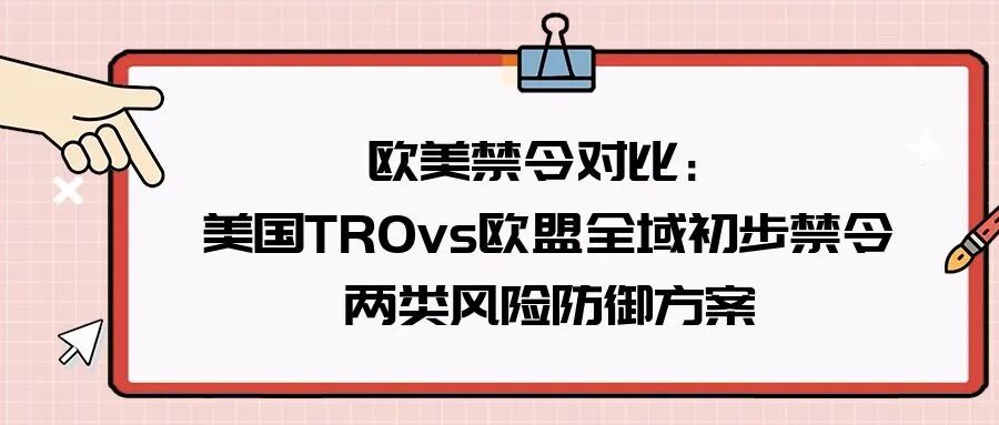 欧美禁令对比：美国TROvs欧盟全域初步禁令，两类风险防御方案-柏斯特