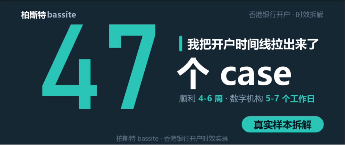 香港银行开户要多久？我把 47 个 case 的时间线拉出来了｜柏斯特